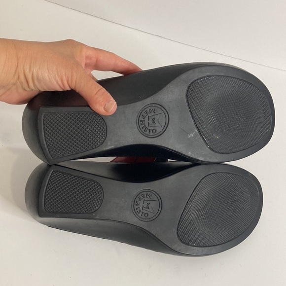 Mephisto Mobils Sandals Womens 42 12 Red Leather Two Strap Wedge Comfy Shoes - Picture 11 of 16